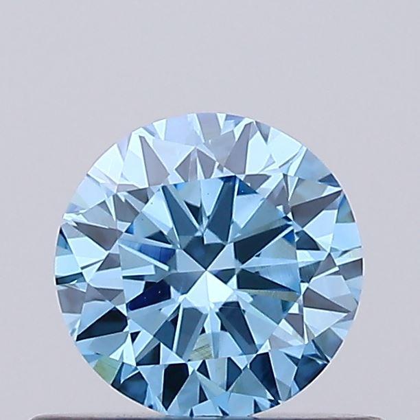 0.48 Ct. Fancy Vivid Blue Round Lab Grown Diamond
