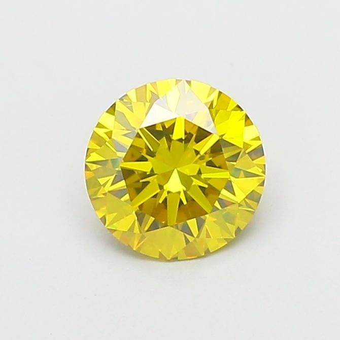 1.51 Ct. Fancy Vivid  Yellow Round Lab Grown Diamond