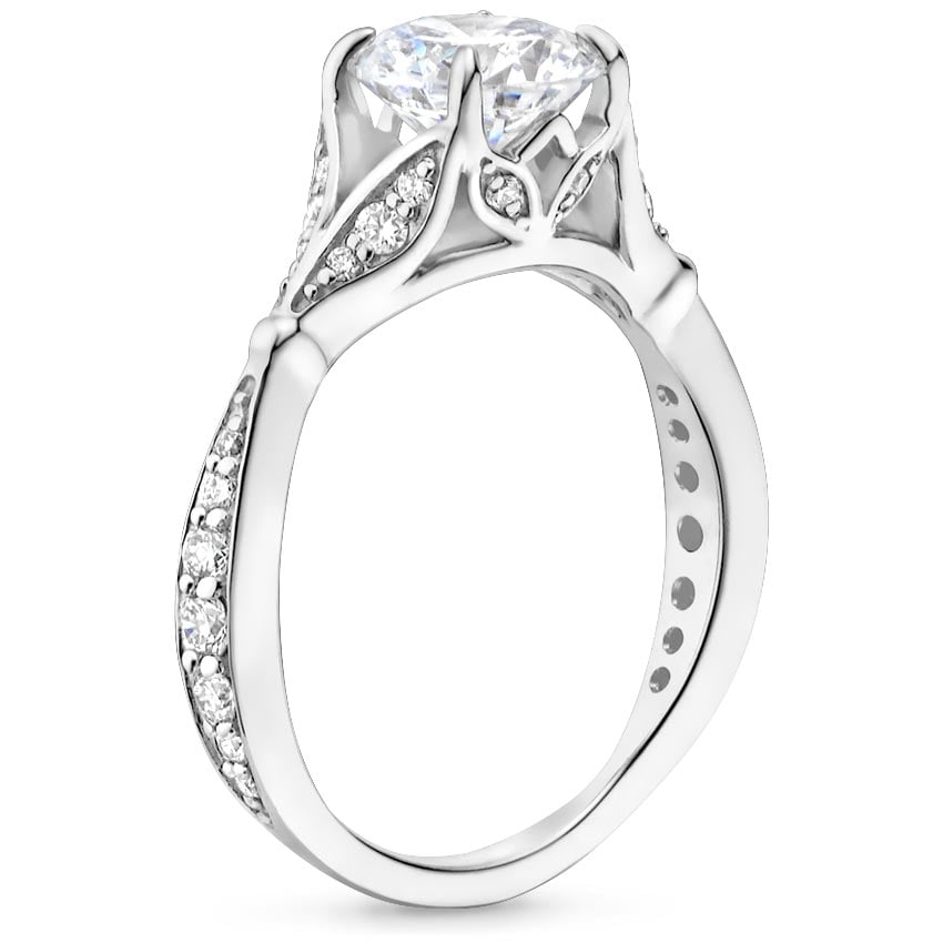 18K White Gold Zinnia Diamond Ring (1/3 ct. tw.), large side view
