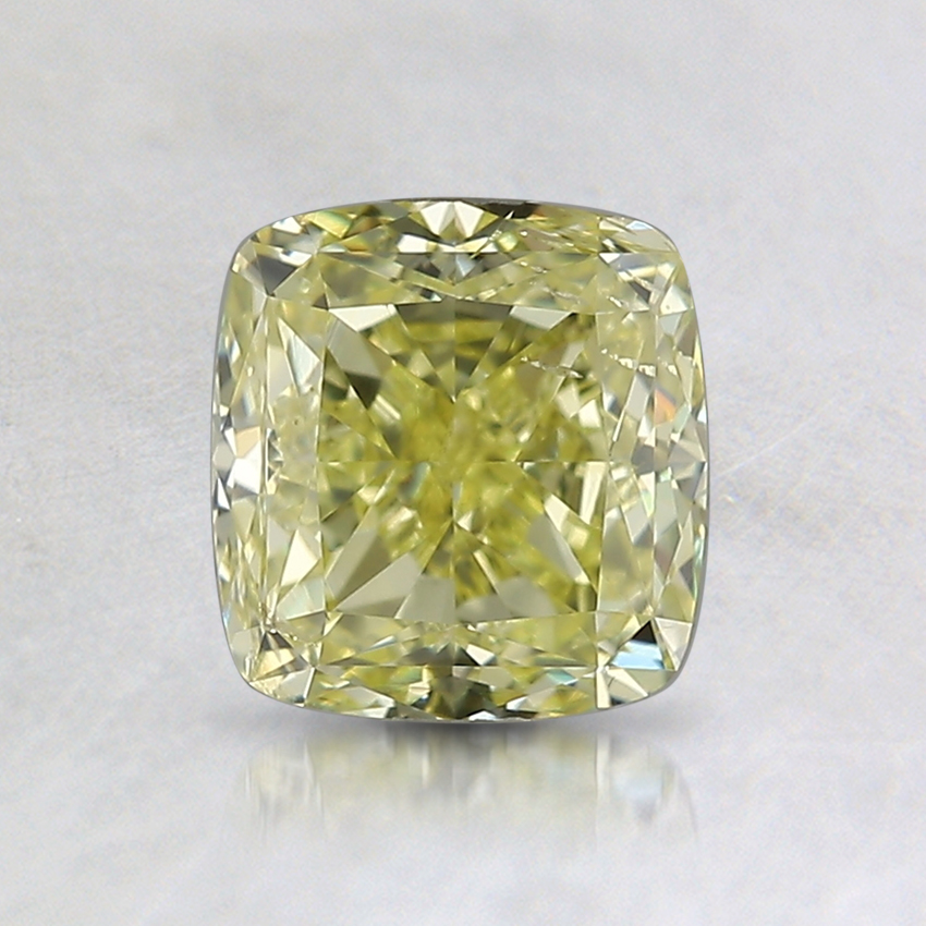 0.91 Ct. Fancy Yellow Cushion Diamond