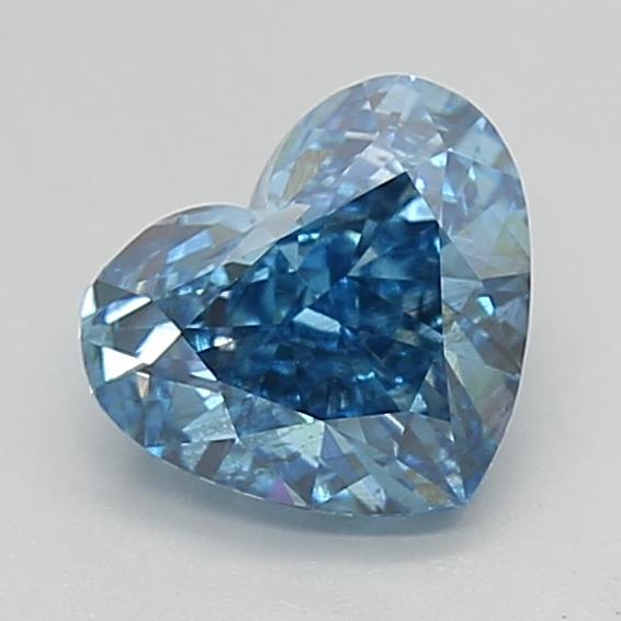 1.55 Ct. Fancy Vivid Blue Heart Lab Grown Diamond