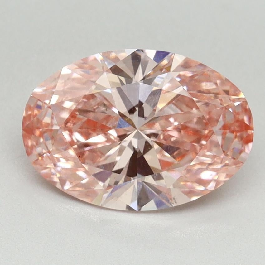 2.01 Ct. Fancy Vivid Pink Oval Lab Grown Diamond