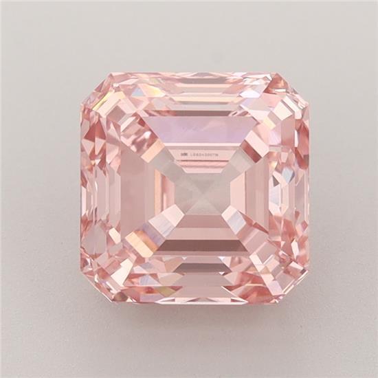 2.84 Ct. Fancy Intense Pink Asscher Lab Grown Diamond