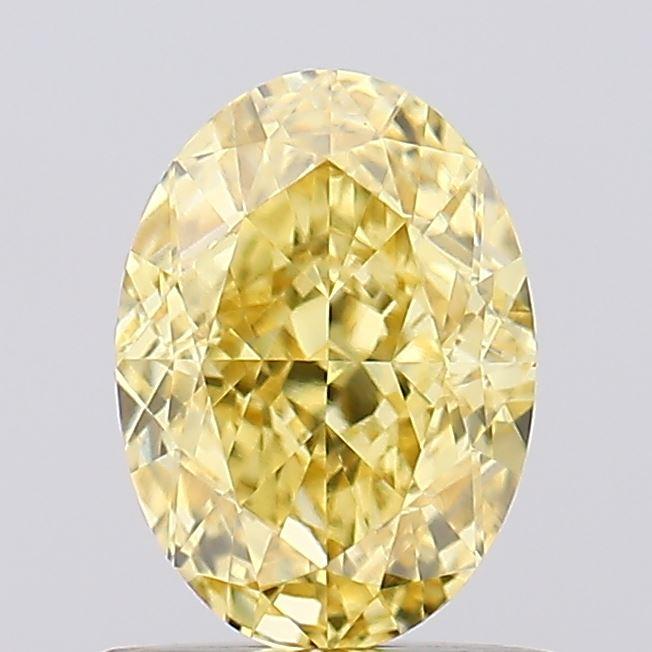 1.03 Ct. Fancy Vivid Yellow Oval Lab Grown Diamond