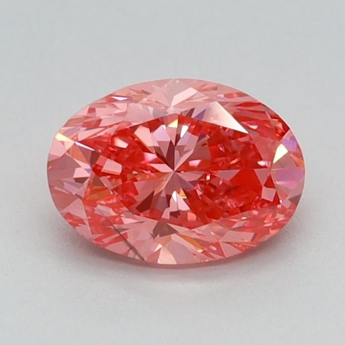 0.71 Ct. Fancy Vivid Pink Oval Lab Grown Diamond