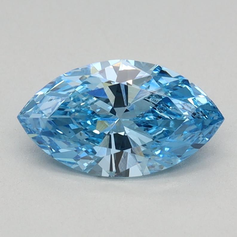 0.60 Ct. Fancy Vivid Blue Marquise Lab Grown Diamond