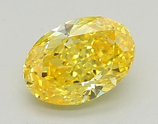 1.12 Ct. Fancy Vivid  Yellow Oval Lab Grown Diamond