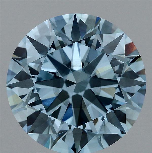 4.13 Ct. Fancy Vivid Blue Round Lab Grown Diamond