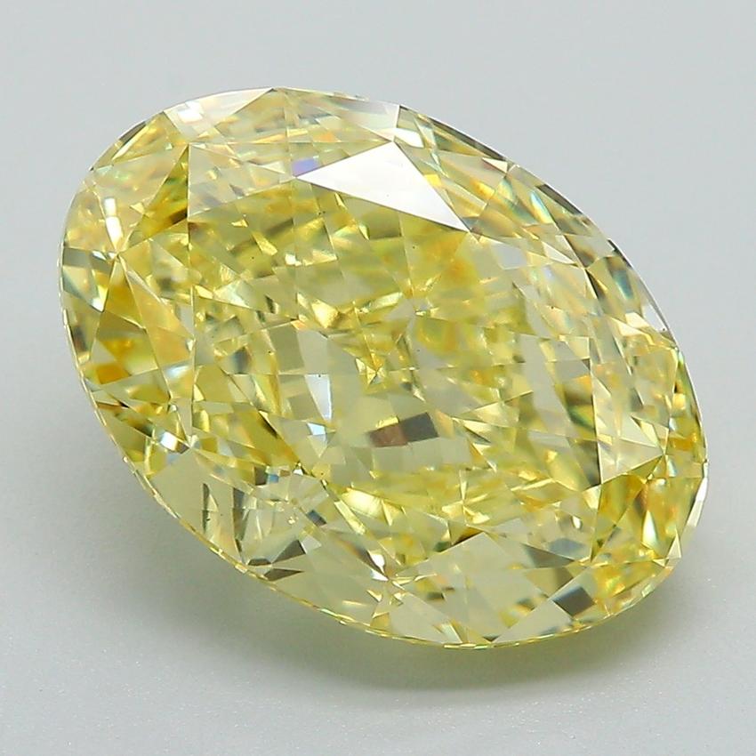6.03 Ct. Fancy Intense Yellow Oval Lab Grown Diamond