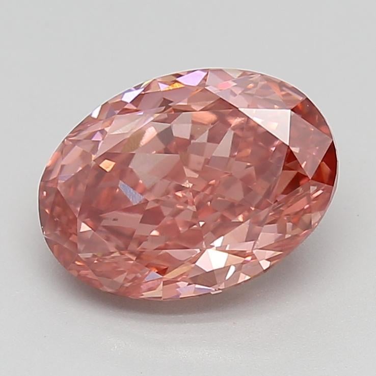 3.81 Ct. Fancy Vivid  Pink Oval Lab Grown Diamond