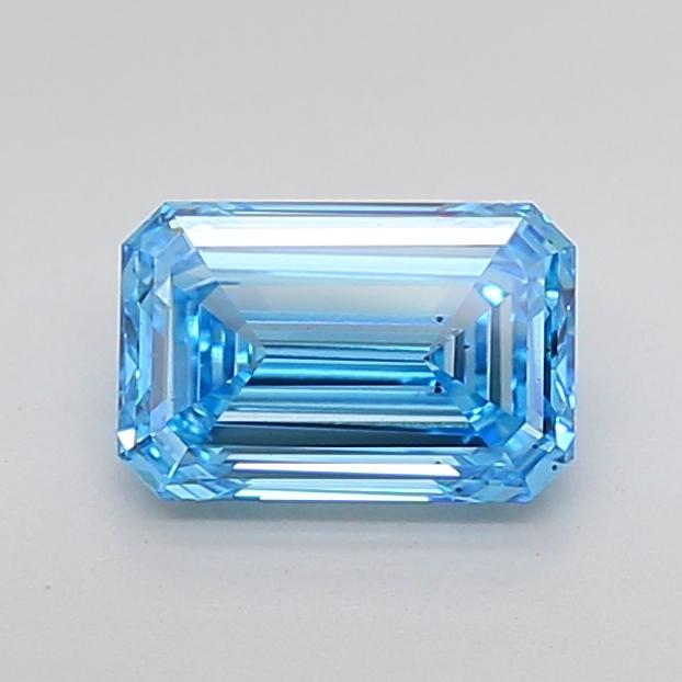 2.01 Ct. Fancy Vivid Blue Emerald Lab Grown Diamond