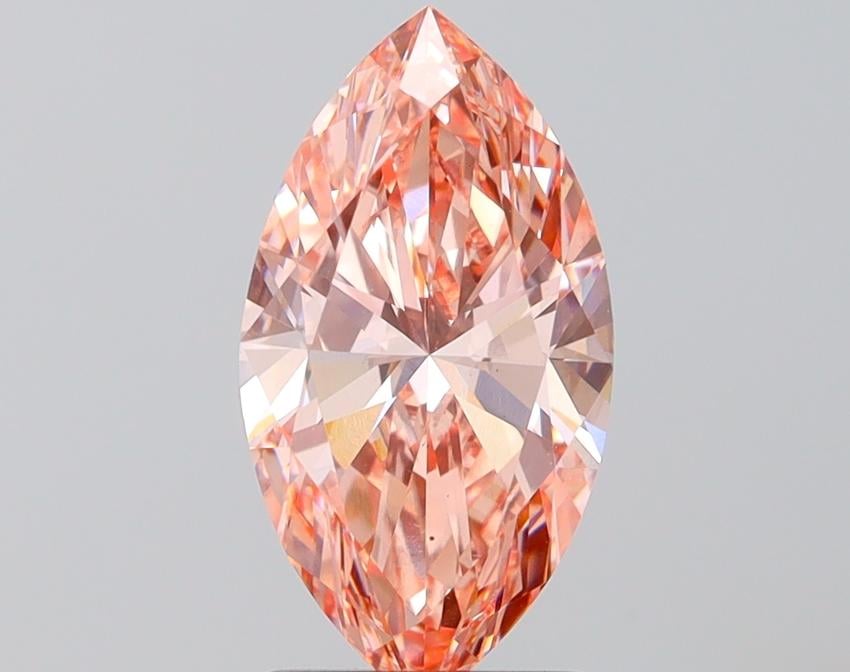 2.00 Ct. Fancy Vivid Pink Marquise Lab Grown Diamond
