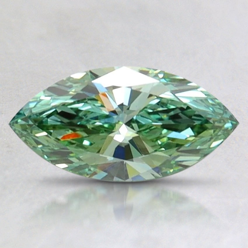 0.70 Ct. Fancy Vivid Pacific Green Marquise Lab Grown Diamond