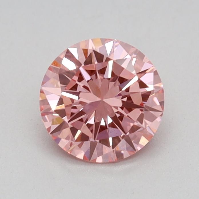 0.49 Ct. Fancy Vivid Pink Round Lab Grown Diamond