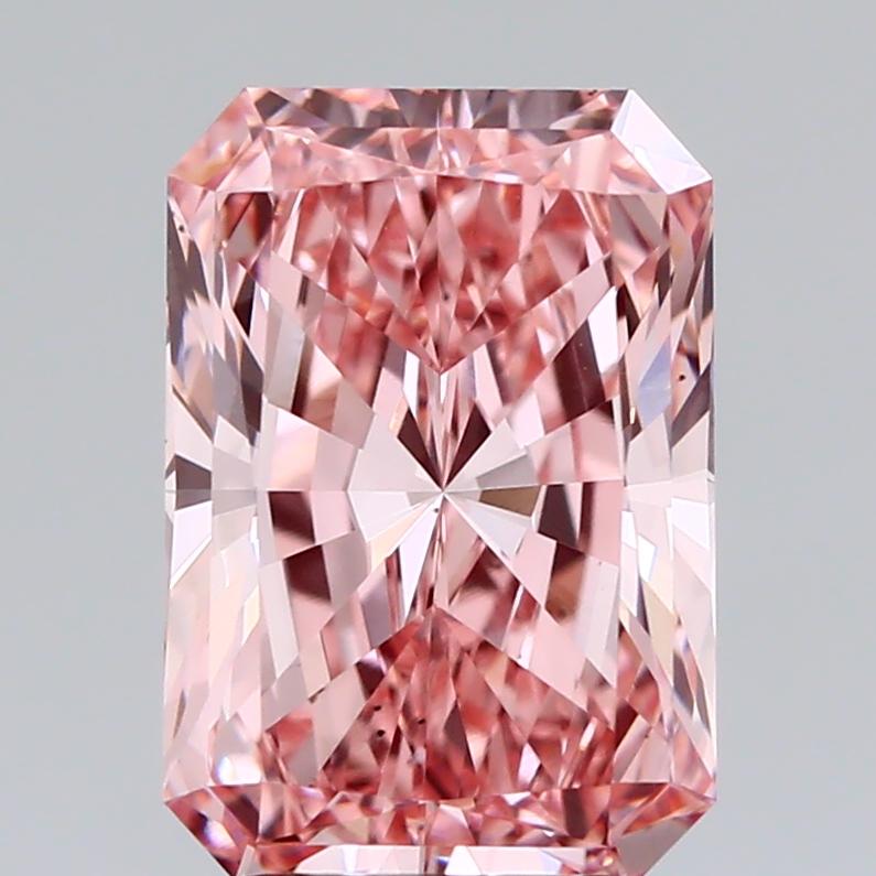 2.99 Ct. Fancy Vivid  Pink Radiant Lab Grown Diamond