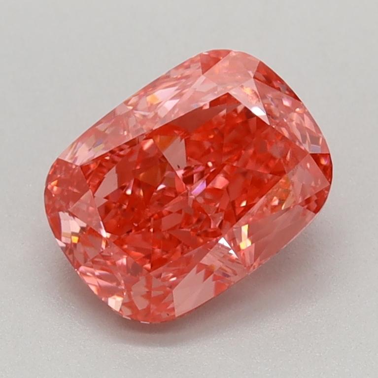 1.10 Ct. Fancy Vivid Pink Cushion Lab Grown Diamond