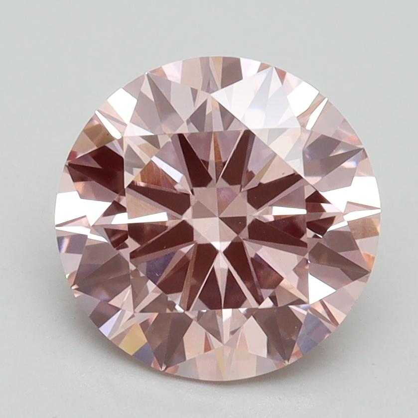 2.40 Ct. Fancy Intense Pink Round Lab Grown Diamond