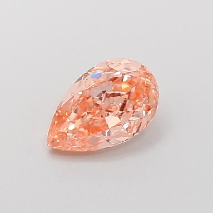 1.08 Ct. Fancy Intense Pink Orange Pear Lab Grown Diamond