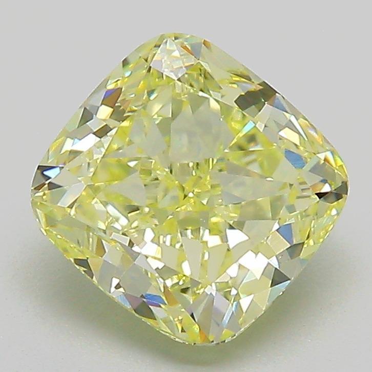 2.38 Ct. Fancy Light  Yellow Cushion Lab Grown Diamond