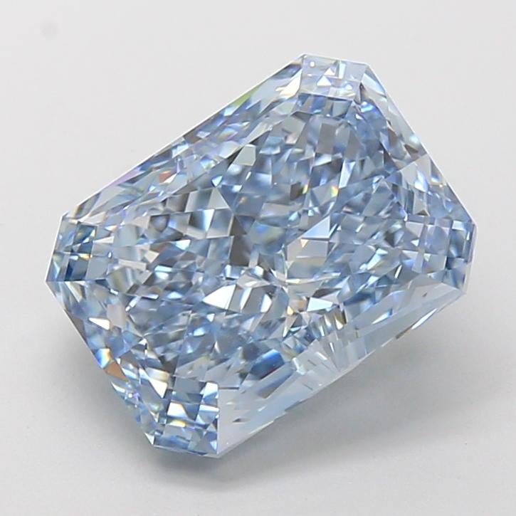 6.63 Ct. Fancy Vivid  Blue Radiant Lab Grown Diamond