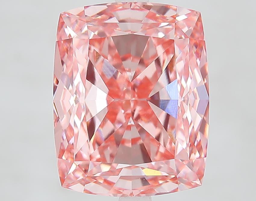 8.10 Ct. Fancy Vivid Pink Cushion Lab Grown Diamond