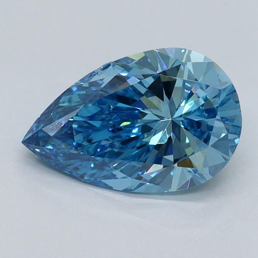 1.50 Ct. Fancy Vivid Blue Pear Lab Grown Diamond
