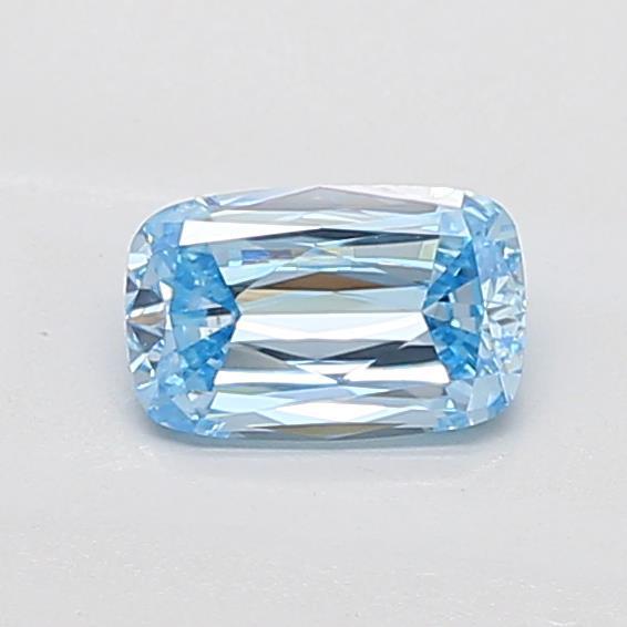 0.91 Ct. Fancy Vivid Blue Cushion Lab Grown Diamond