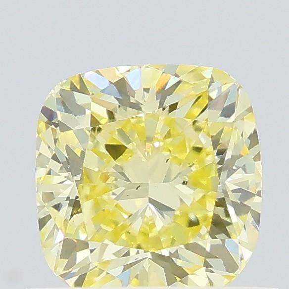 0.72 Ct. Fancy Yellow Cushion Lab Grown Diamond