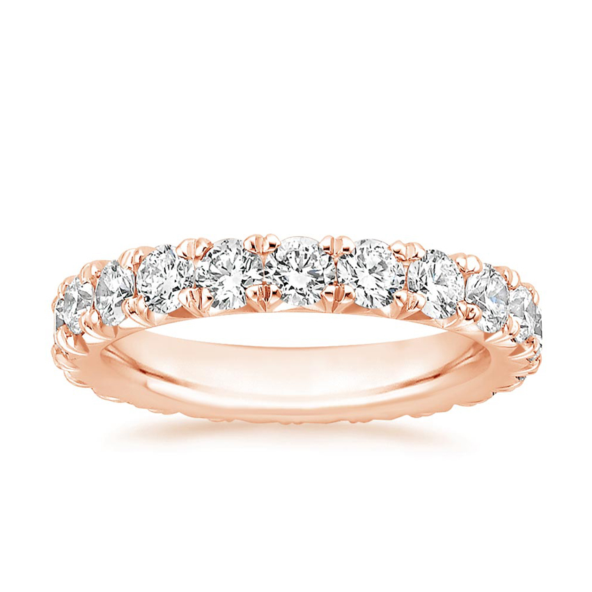 Rose gold diamond engagement ring with surprise diamond details