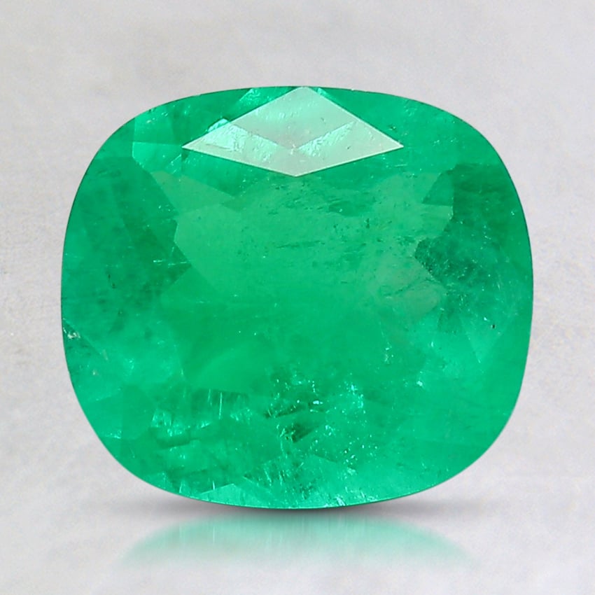 10.8x9.6mm Cushion Colombian Emerald