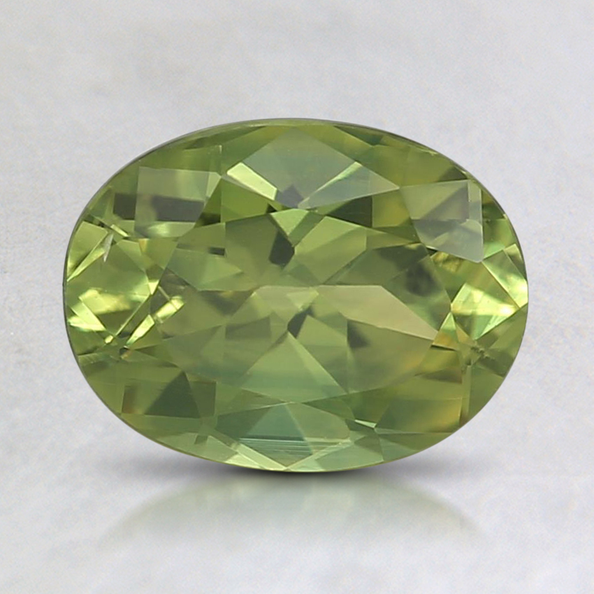 8x6.1mm Unheated Green Oval Australian Sapphire