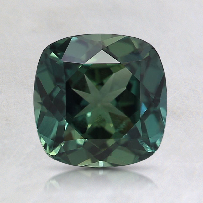 6.6mm Unheated Teal Cushion Sapphire