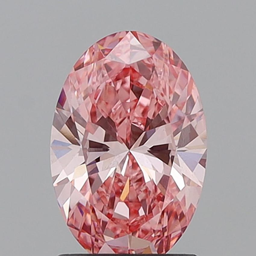 1.52 Ct. Fancy Vivid Pink Oval Lab Grown Diamond