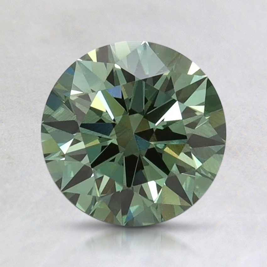 1.29 Ct. Fancy Vivid Pacific Green Round Lab Grown Diamond
