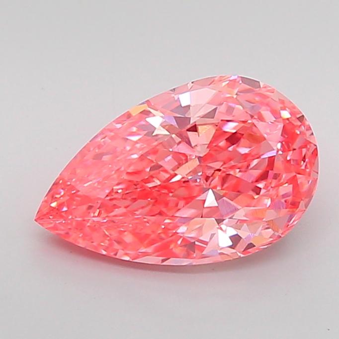 2.51 Ct. Fancy Vivid Pink Pear Lab Grown Diamond