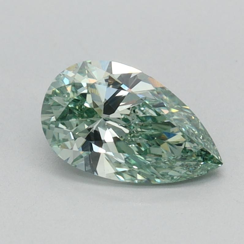 0.58 Ct. Fancy Vivid Green Pear Lab Grown Diamond