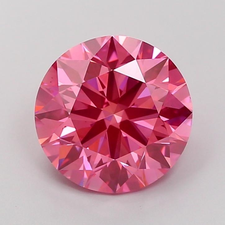 4.03 Ct. Fancy Vivid Pink Round Lab Grown Diamond