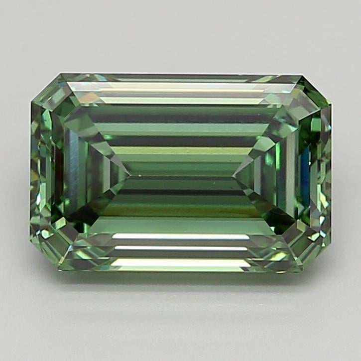 4.09 Ct. Fancy Vivid  Green Emerald Lab Grown Diamond