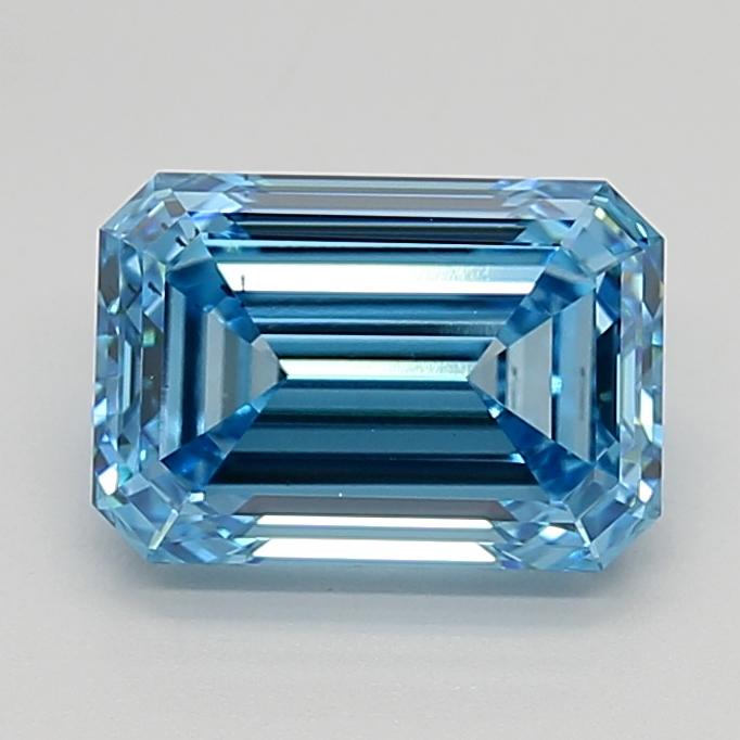 3.08 Ct. Fancy Vivid  Blue Emerald Lab Grown Diamond