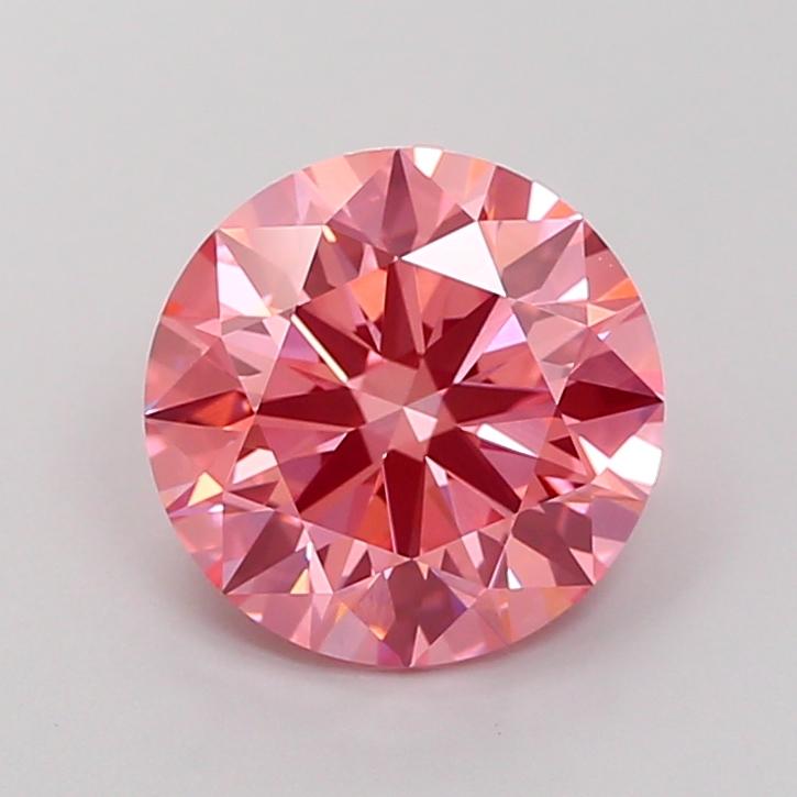 3.23 Ct. Fancy Vivid  Pink Round Lab Grown Diamond
