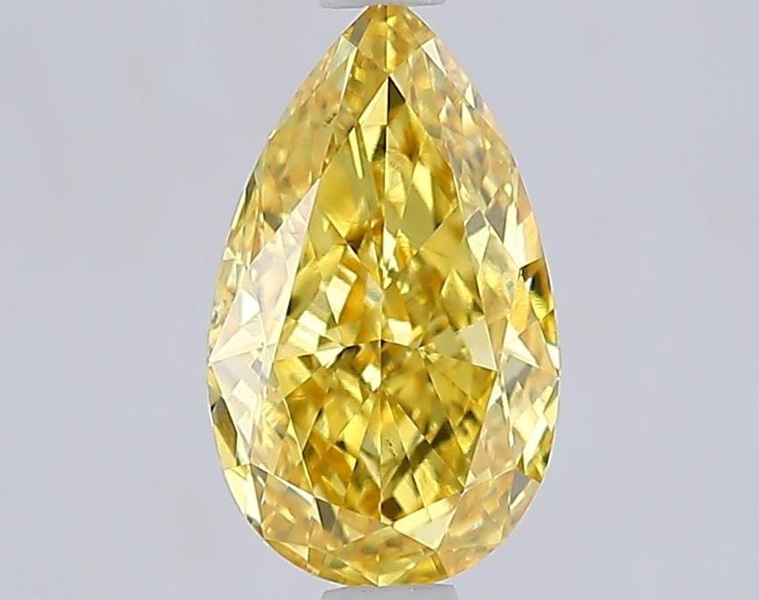 1.58 Ct. Fancy Vivid Yellow Yellow Pear Lab Grown Diamond