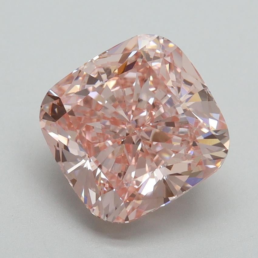 4.01 Ct. Fancy Intense Pink Cushion Lab Grown Diamond
