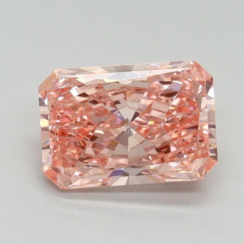 1.27 Ct. Fancy Vivid Pink Radiant Lab Grown Diamond
