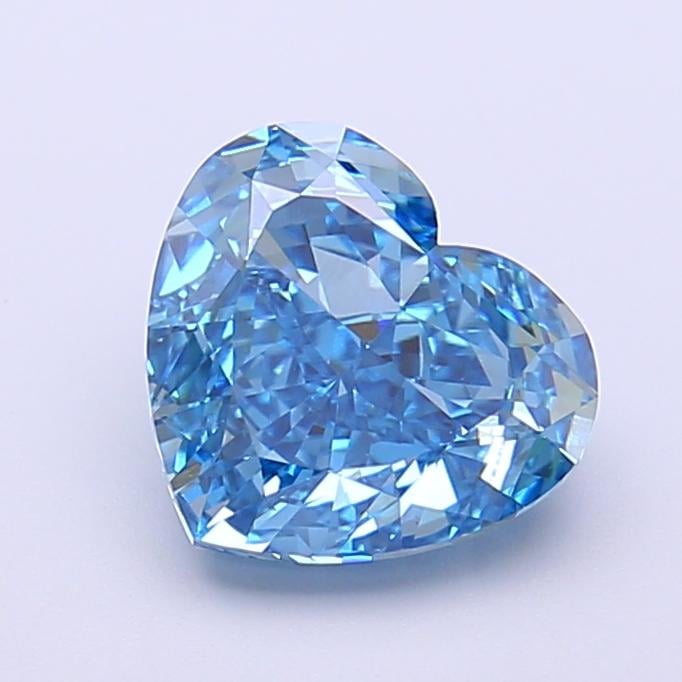 2.07 Ct. Fancy Vivid  Blue Heart Lab Grown Diamond