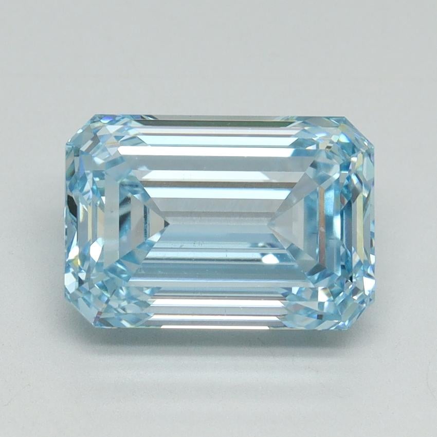 3.68 Ct. Fancy Intense Blue Emerald Lab Grown Diamond