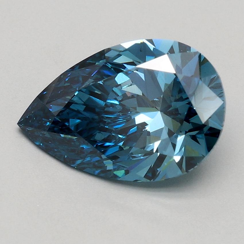 1.54 Ct. Fancy Vivid Blue Pear Lab Grown Diamond
