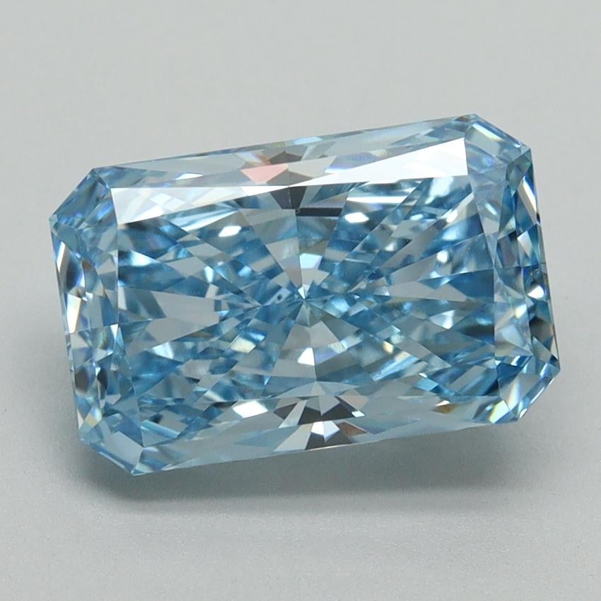 3.03 Ct. Fancy Vivid Blue Radiant Lab Grown Diamond
