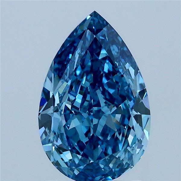 2.03 Ct. Fancy Vivid Blue Pear Lab Grown Diamond