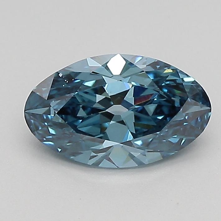 0.94 Ct. Fancy Vivid Blue Oval Lab Grown Diamond