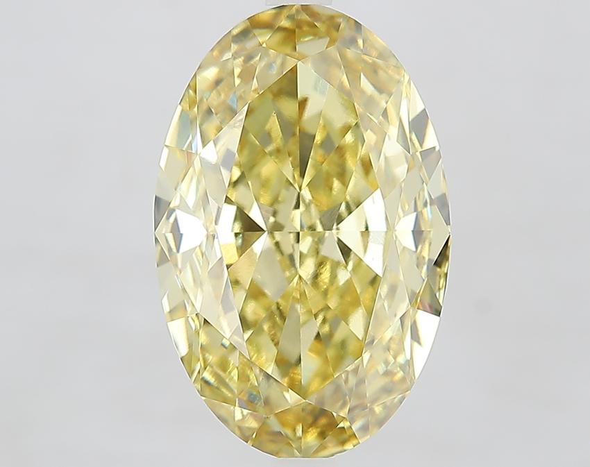 7.56 Ct. Fancy Intense Yellow Oval Lab Grown Diamond